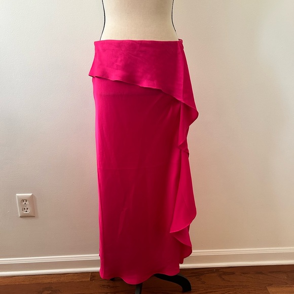 Express Dresses & Skirts - Express Asymmetrical Fuchsia Skirt